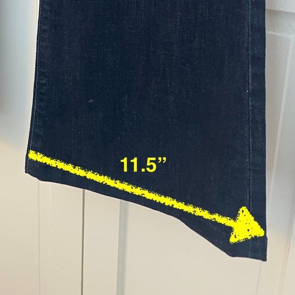 Joe's Bell Bottom Dark Blue High-Rise Jeans- 27" waist, 32" Inseam - Picture 8 of 8